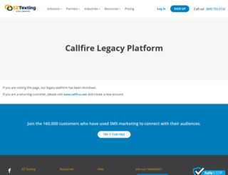 legacy.callfire.com screenshot