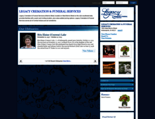 legacycremationfuneral.tributes.com screenshot