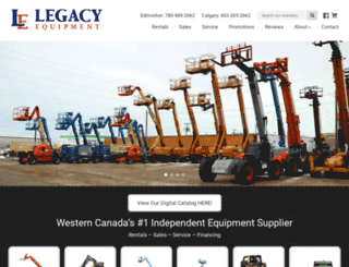 legacyequipment.ca screenshot