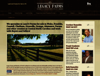 legacyfarmsandranchesnc.com screenshot