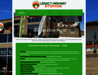 legacyhighwaystorage.com screenshot