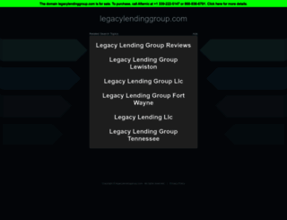 legacylendinggroup.com screenshot