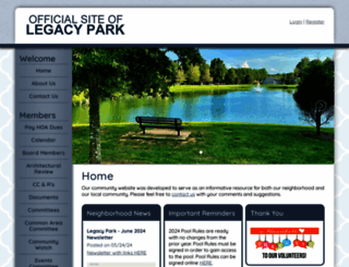 legacyparkhoa.org screenshot