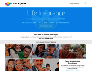 legacyquote.com screenshot