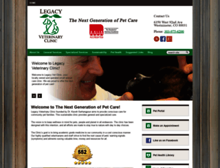 legacyvetclinic.com screenshot