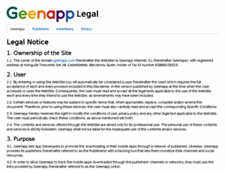 legal.geenapp.com screenshot