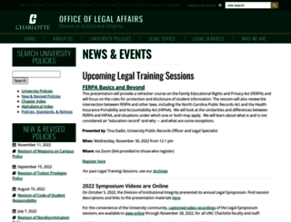 legal.uncc.edu screenshot