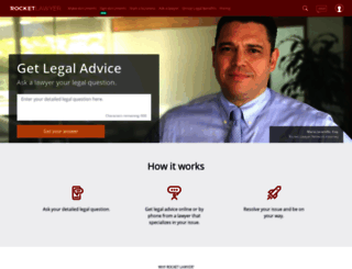 legaladvice.rocketlawyer.com screenshot