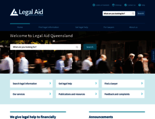legalaid.qld.gov.au screenshot