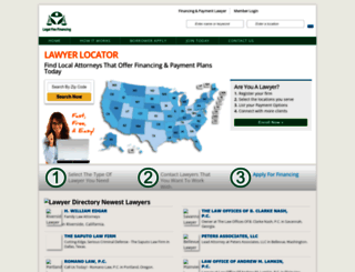 legalfeefinancing.org screenshot