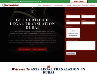 legaltranslationdubai.com screenshot