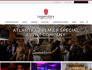 legendaryevents.com screenshot
