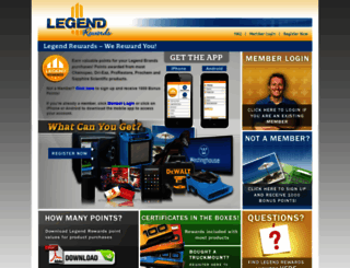legendrewards.com screenshot