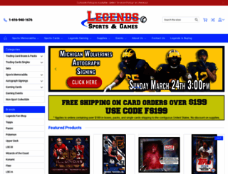legendsfanshop.com screenshot