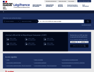 legifrance.gouv.fr screenshot