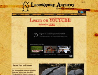legionnairearchery.com screenshot
