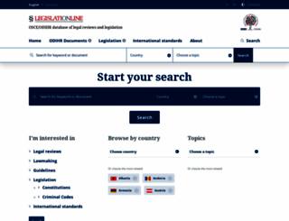 legislationline.org screenshot