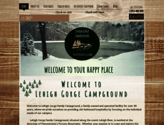 lehighgorgecampground.com screenshot