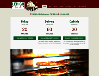 lehighpizza.com screenshot