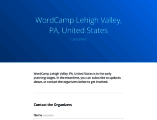 lehighvalley.wordcamp.org screenshot