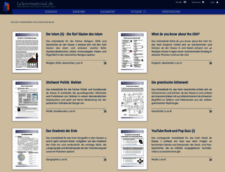 lehrermaterial.de screenshot