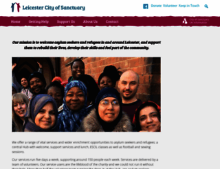 leicester.cityofsanctuary.org screenshot