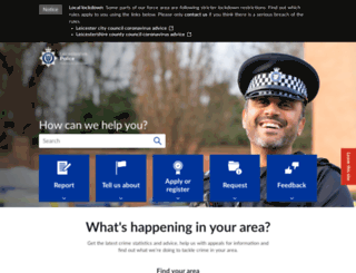 leics.police.uk screenshot