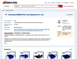 leiminglaser.en.made-in-china.com screenshot
