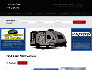 leisurelandrv.ca screenshot