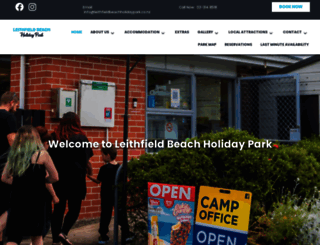 leithfieldbeachholidaypark.co.nz screenshot