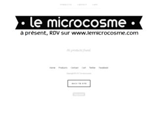 lemicrocosme.bigcartel.com screenshot
