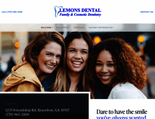 lemonsdental.com screenshot