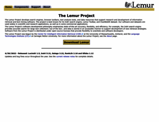 lemurproject.org screenshot