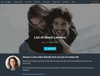 lenderslist.co.uk screenshot