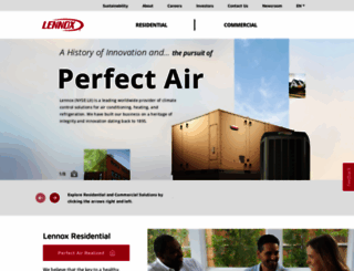 lennox.com screenshot