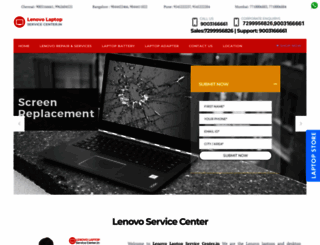 lenovolaptopservicecenter.in screenshot