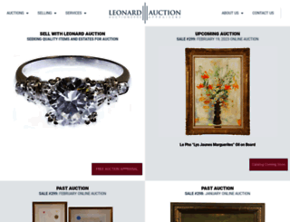 leonardauction.com screenshot