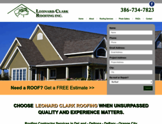 leonardclarkroofing.com screenshot