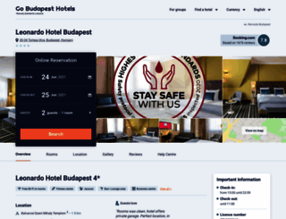 leonardo-hotel-budapest.go-budapest-hotels.com screenshot