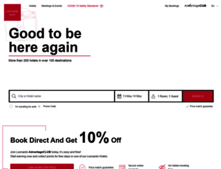 leonardohotels.com screenshot