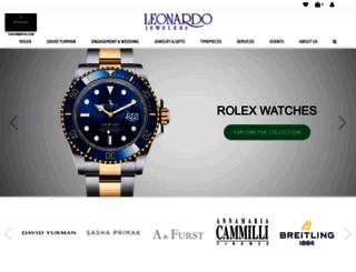 leonardojewelers.com screenshot