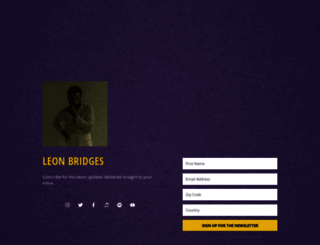 leonbridges.fanbridge.com screenshot