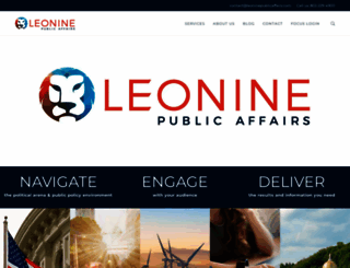 leoninepublicaffairs.com screenshot