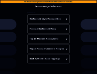 leonorsvegetarian.com screenshot