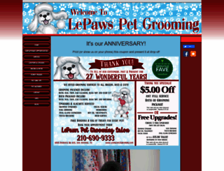 lepawspetgrooming.com screenshot