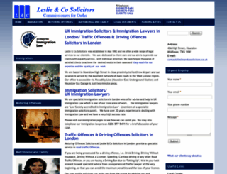leslieandcosolicitors.co.uk screenshot