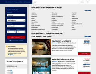lesser-poland-hotels.com screenshot