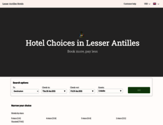 lesserantilleshotels.com screenshot