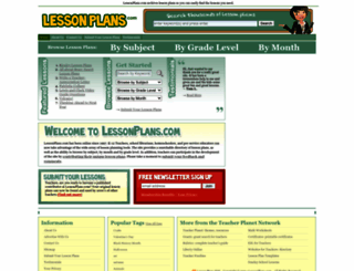 lessonplans.com screenshot