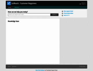 letreach.freshdesk.com screenshot
